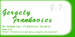 gergely frankovics business card